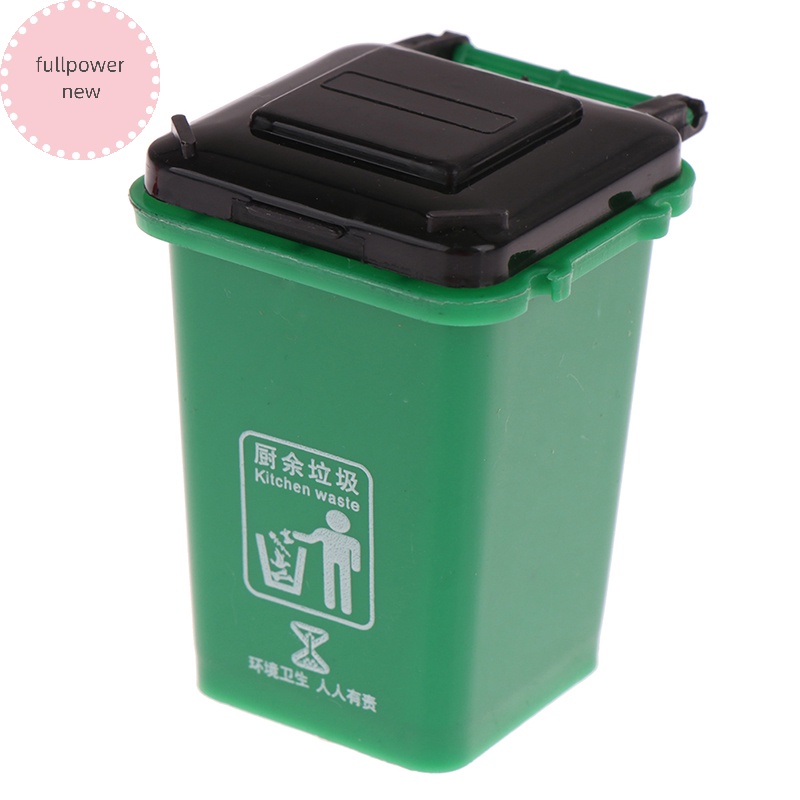 Fullpowernew Mô Hình Thùng Rác mini Tỉ Lệ 1: 12 Trang Trí Nhà Búp Bê