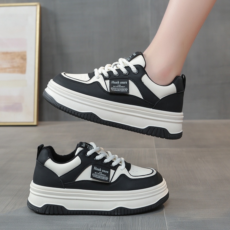 Ielgy Giày Thể Thao Tăng Chiều Cao Màu Đen Cho Nữ