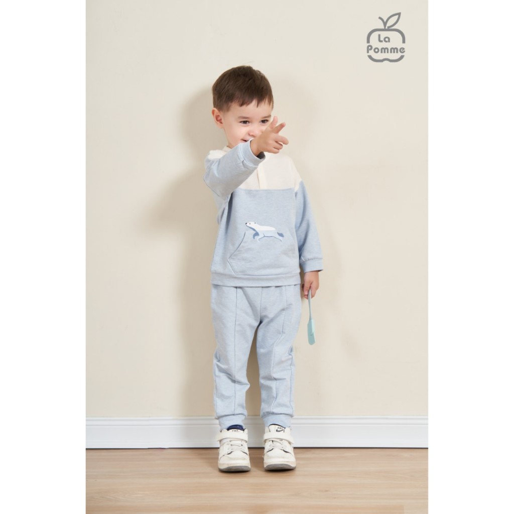 Bộ dài tay La Pomme Swimming Bear