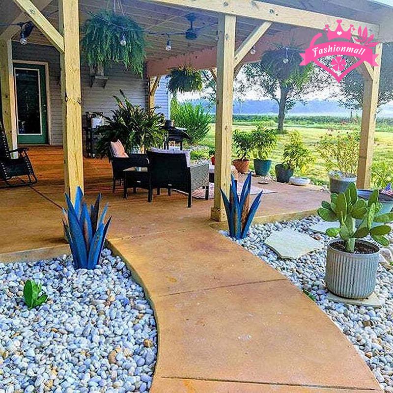 Chậu Cây Kim Loại Sơn Kim Loại Sơn Màu Vẽ Tay Trang Trí Nhà Cửa Sân Vườn Ngoài Trời 55cm