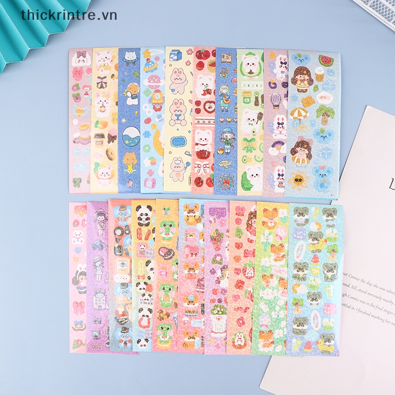 Set 10 sticker Họa Tiết Hoạt Hình Trang Trí Scrapbook