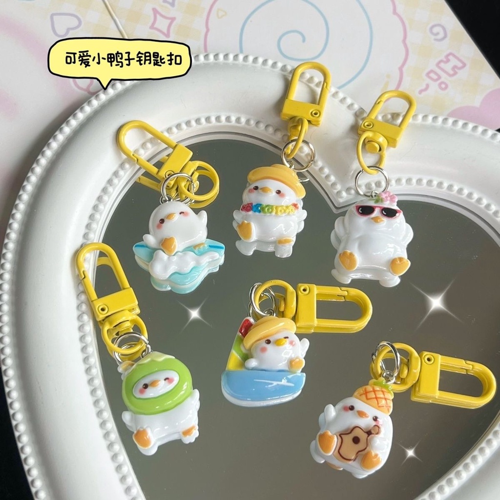 Hoạt Hình Móc Khóa Hình Vịt Con Đáng Yêu
