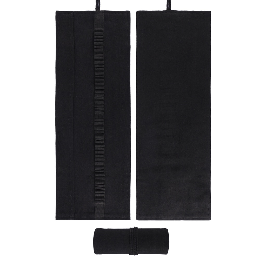 Túi Đựng Bút Chì Đa Năng Màu Đen Bằng Vải canvas