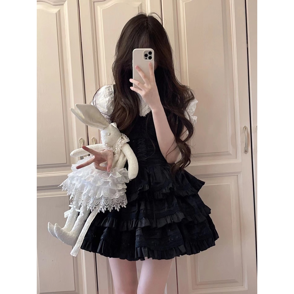 Áo Sơ Mi Ren + Váy Phồng Bèo Nhún
