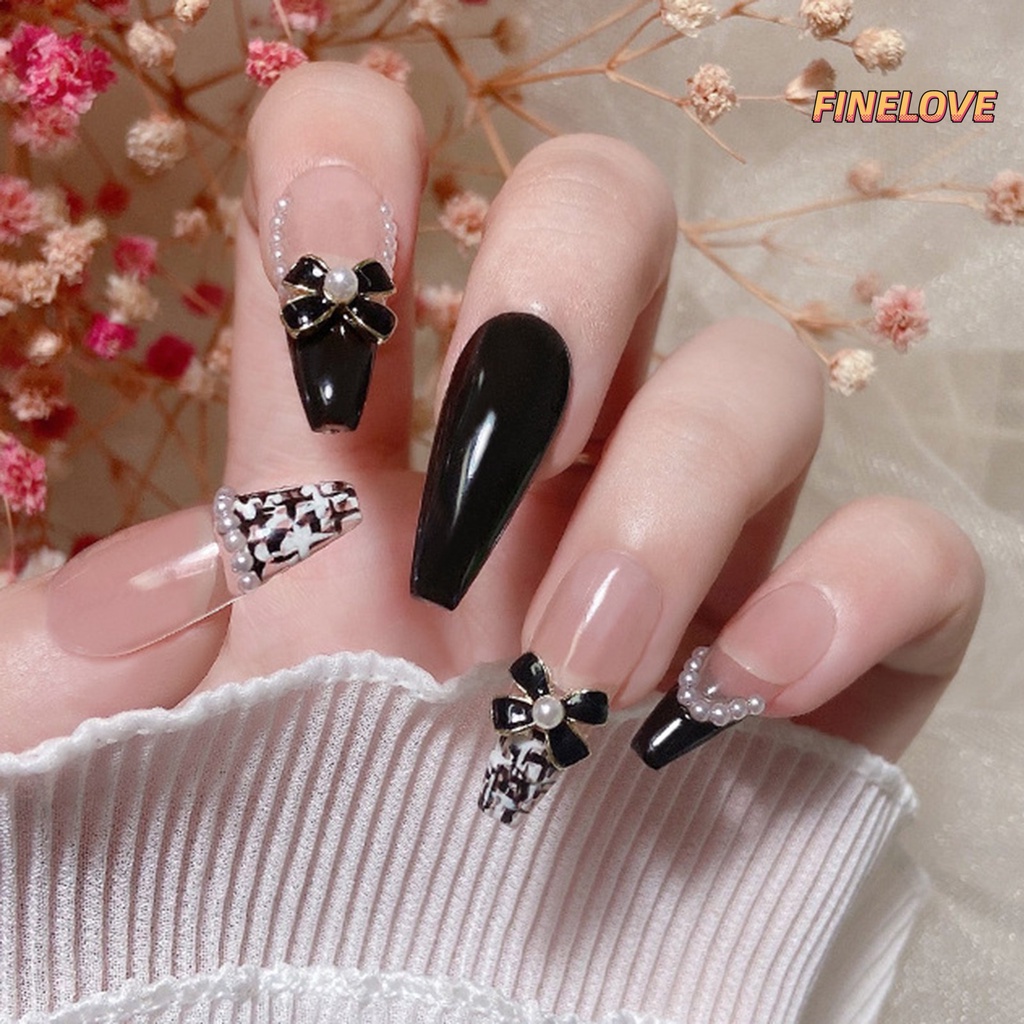 Set 10 Phụ Kiện Trang Trí Móng Tay Hình Nơ 3d Độc Đáo
