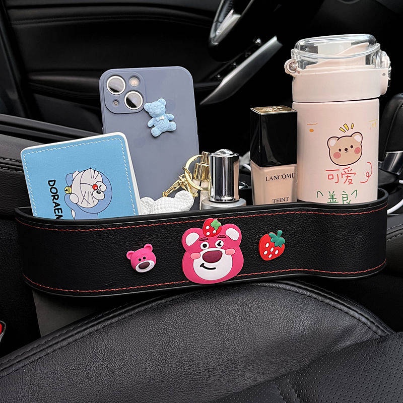 Car Seat Gap Storage Box Multi-Function Trending Cartoon Storage Box Vehicle Storage Box Central Control Storage Box pPSI