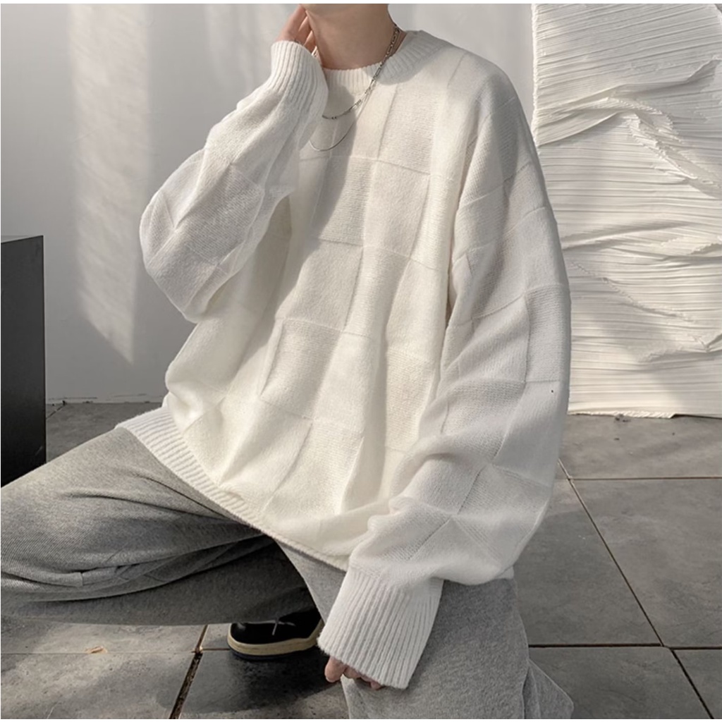 Áo Sweater Dày Dáng Rộng Kiểu Hàn Quốc Thời Trang 2023 Áo Len Cổ Tròn Nam Phong Cách Hàn Quốc Năng Dộng Thời Trang Mùa Dông