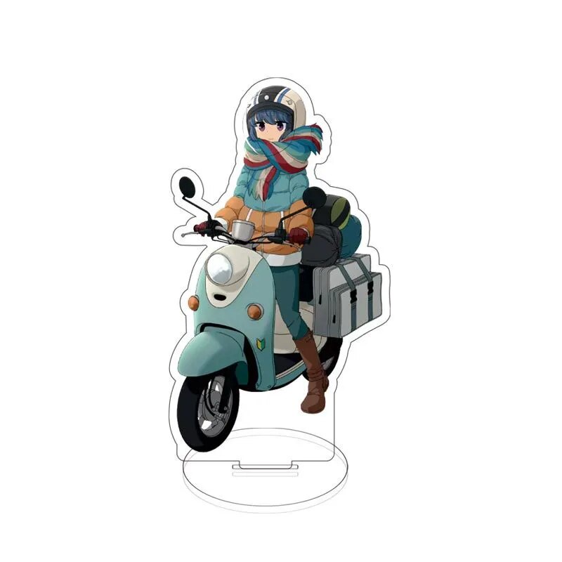 Mô hình Standee Cartoon Anime Yuru Camp!! Toy Shima Rin Nadeshiko Kagamihara Phụ kiện trang trí để bàn góc học tập