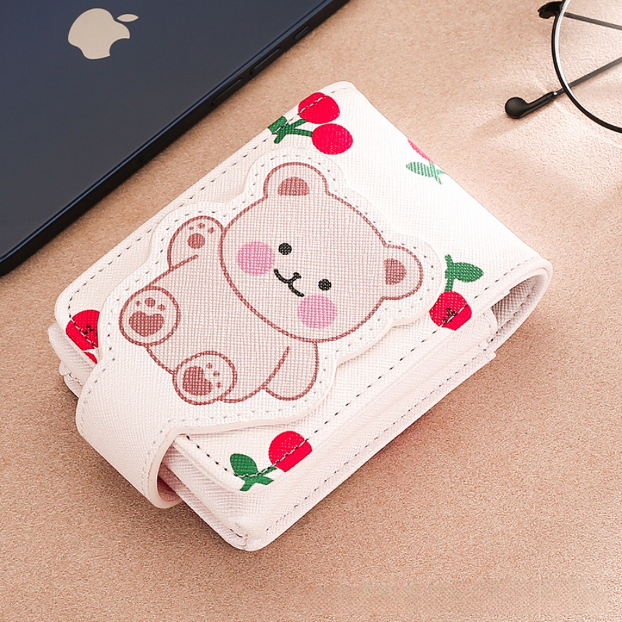 Ví Da Đựng Son, Hình Gấu Dễ Thương Bảo Vệ -Sally Shop