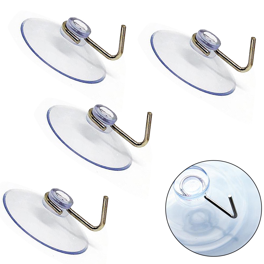 Hook 4PCS Diameter 3cm Single Load 300g Suction Cup Round Strong Suction
