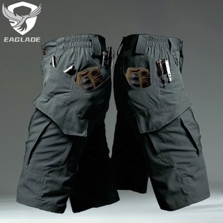 Eaglade Quần Short cargo Chiến Thuật Màu Xám Co Giãn