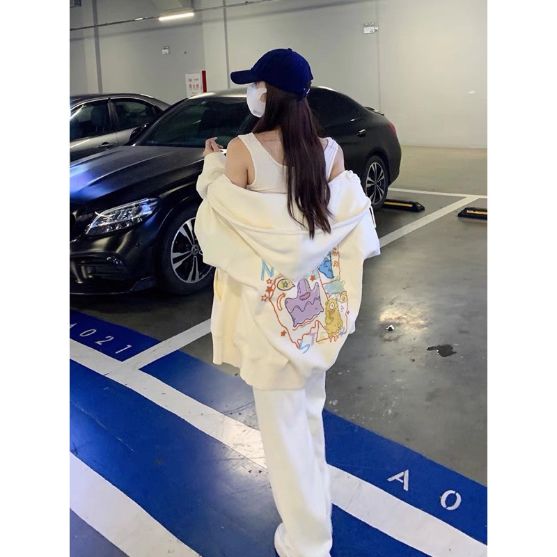 Áo Khoác Nỉ Hoodie Zip MON STER Màu Nam Nữ Ulzzang Unisex AK042