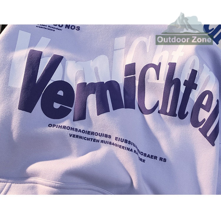 Áo hoodie Mùa Thu Và Mùa Đông Dáng Suông Có In Chữ Thương Hiệu Thời Trang Mới Màu Tím taro Cho Nam Và Nữ