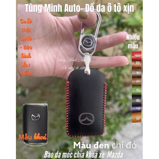 Bao da bọc chìa khoá  Xe ô tô Mazda Cx8 2022  da bò thật
