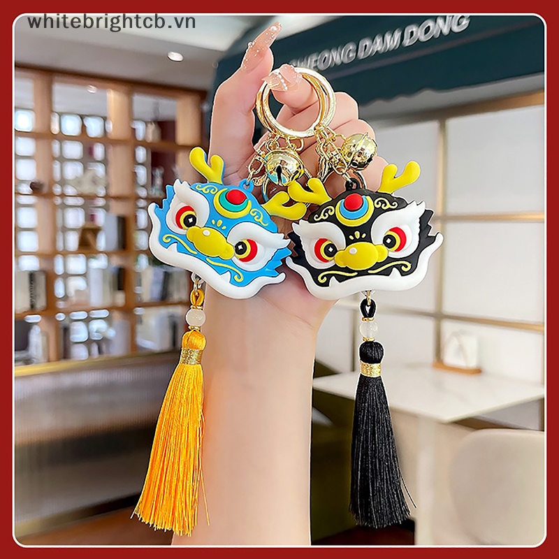 / / Cny Trang Trí / / Móc Khóa Xe Hơi Mặt Hình Đầu Sư Tử Múa Rồng Năm Mới Phong Cách Trung Hoa Sáng Tạo Làm Quà Tặng Nhỏ