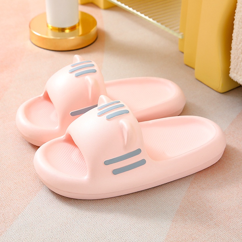 Dép Đi Trong Nhà Đế Dày Chống Trượt In Hình Mèo Dễ Thương Cho Cặp Đôi