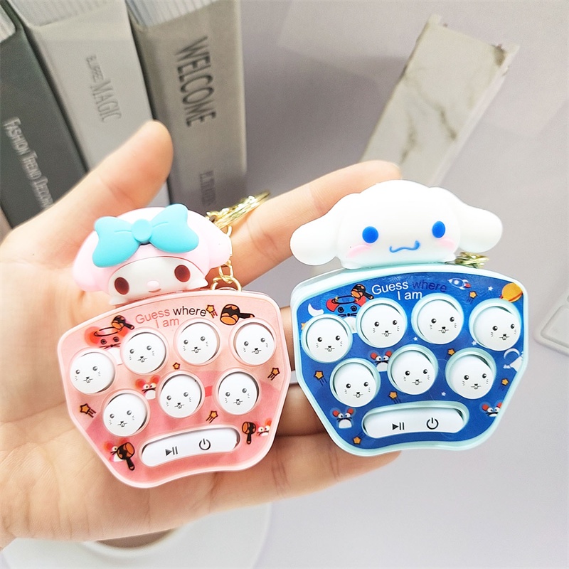 Dễ Thương Sanrio Ngôi Sao Tiệc Trà Máy Chơi Game Móc Khóa Câu Đố Khối Sáng Tạo Móc Khóa Đồ Chơi-Rosser2
