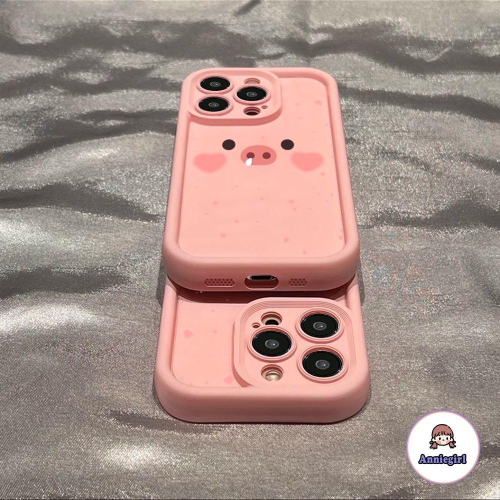Hoạt Hình Ốp Điện Thoại tpu Mềm Hình Heo Hồng Cho iphone 15 pro max 11 14 pro max 13 pro max 12 x xs xr 7 8 plus