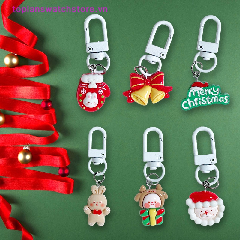 Toplanswatchstore Móc Khóa Hoạt Hình Tuần Lộc / Ông Già Noel / Thỏ / Gấu Đáng Yêu Trang Trí Ba Lô vn