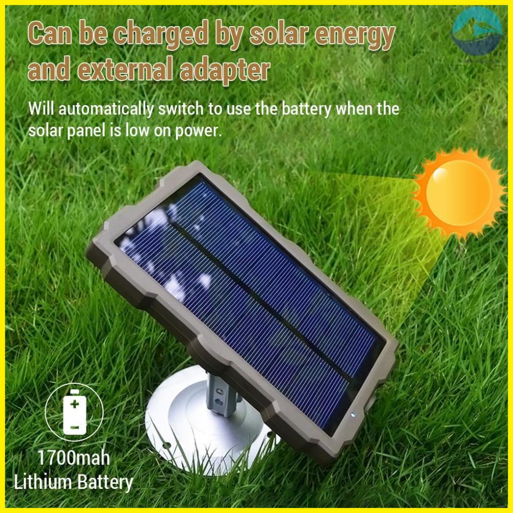 Infrared Hunting Camera Solar Panel - Outdoor Sun-Powered Charging Plate for Wildlife Observation