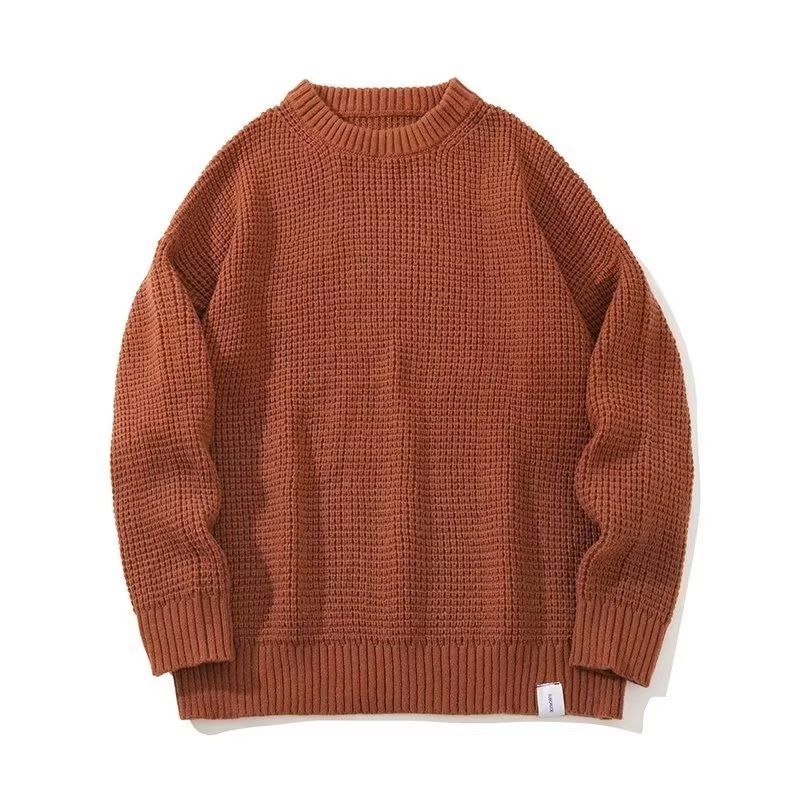 Áo Sweater Dệt Kim Tay Dài Dáng Rộng Màu Đen Phong Cách Hàn Quốc Cho Nam Giới size m-5xl