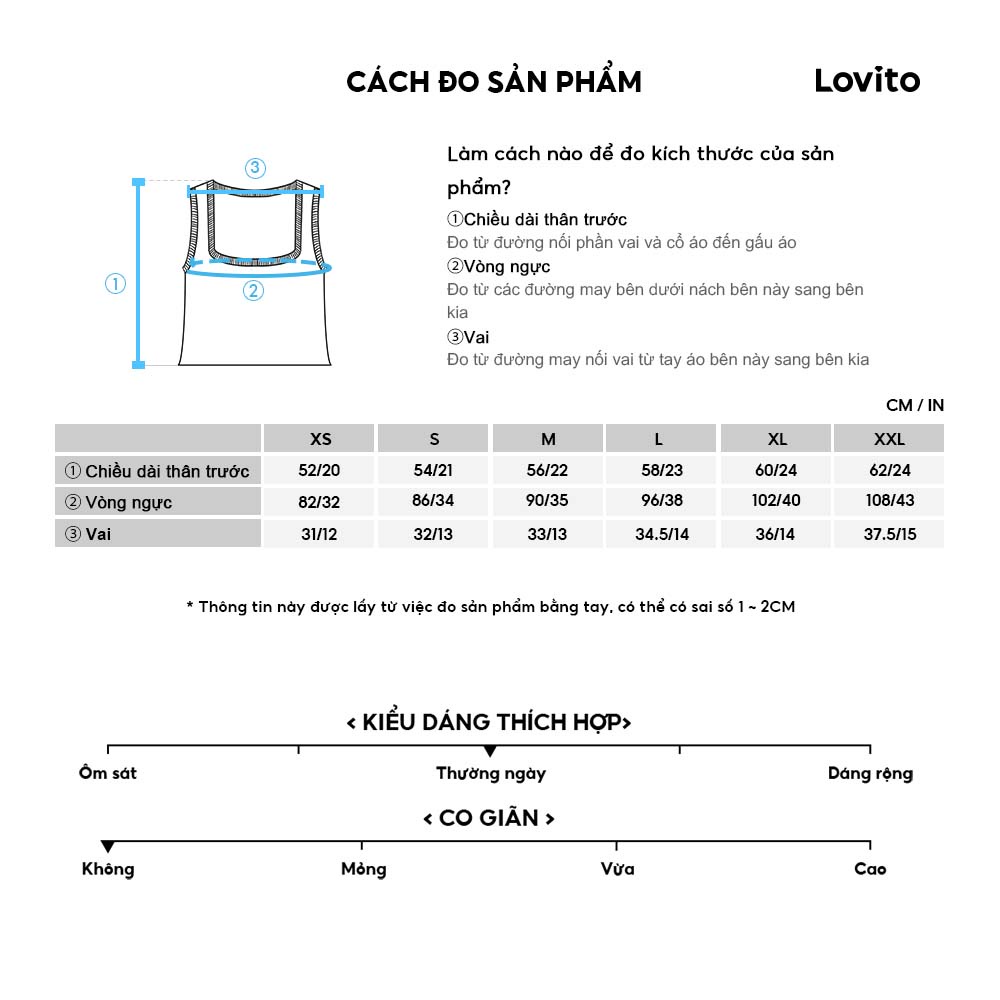 Lovito Áo ba lỗ có dây buộc đơn giản thông thường dành cho nữ L67AD041