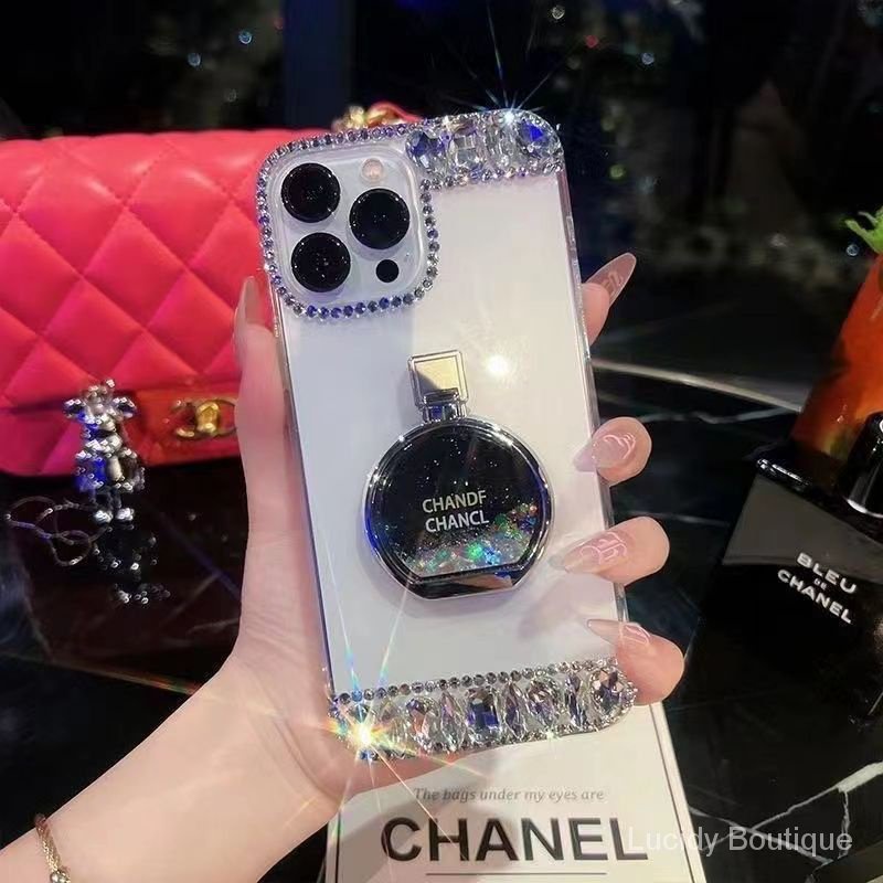 Ốp Điện Thoại Silicon Hình Chai Nước Hoa Kim Tuyến Cho Iphone 13 / 14 11 xmax / xr 12promax / 7 / 8plus