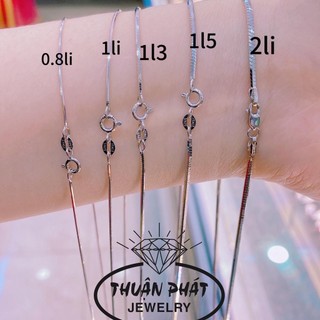 Dây chuyền Mì trơn đủ size bạc ý xi kim