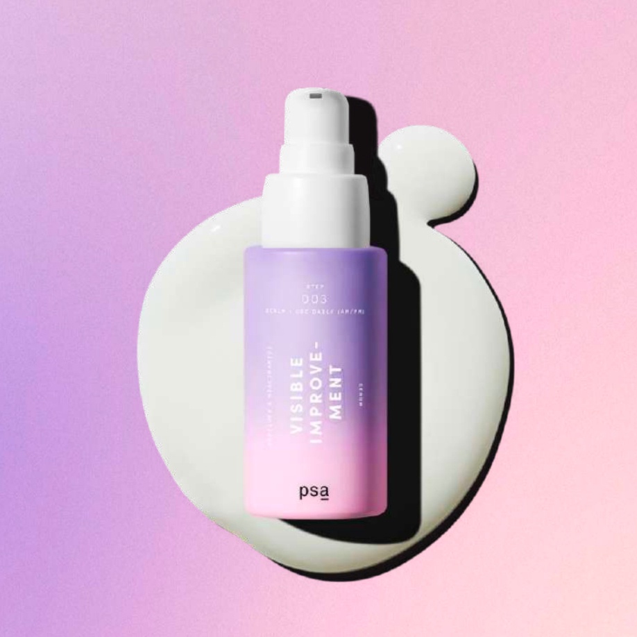 Serum VISIBLE IMPROVEMENT PSA thuần chay chứa 10% niacinamide và 10% phức hợp peptide - BRZONE OFFICIAL