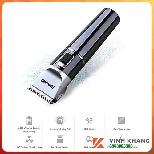 Tông đơ Pin Rewell S7 công suất máy 12W  pin 2500mAh, thiết kế sang trọng cho salon, lưỡi cắt titanium sắcnét