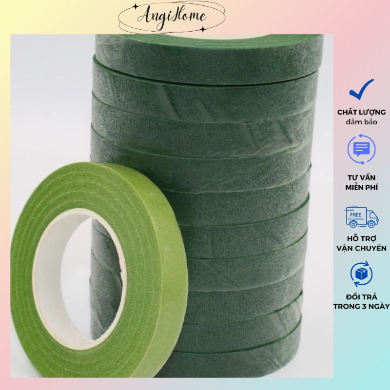Băng dính sáp - băng dính quấn cành hoa giả, trang trí thủ công decor xinh xắn ANGIHOME