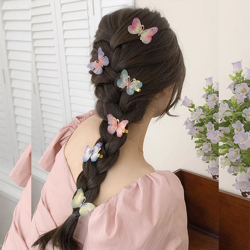 Set 5 Kẹp Tóc Ba Chiều Hình Bướm Dễ Thương Cho Nữ