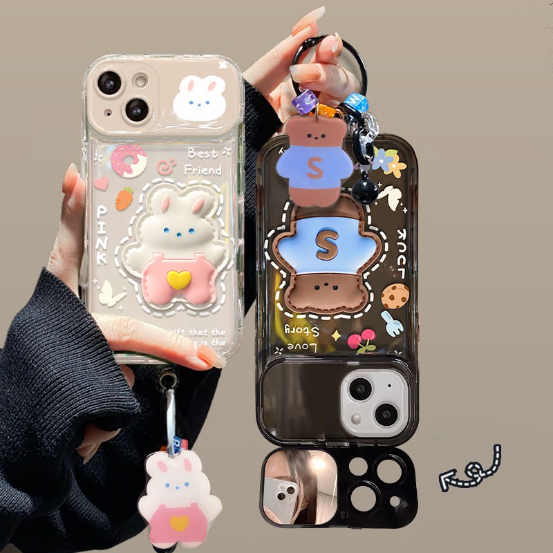 Ốp Điện Thoại Nắp Gập Tráng Gương Trong Suốt Chống Rơi Cho iphone 7 7 plus 8 8 plus xs xr 11 12 13 14 15 pro plus promax