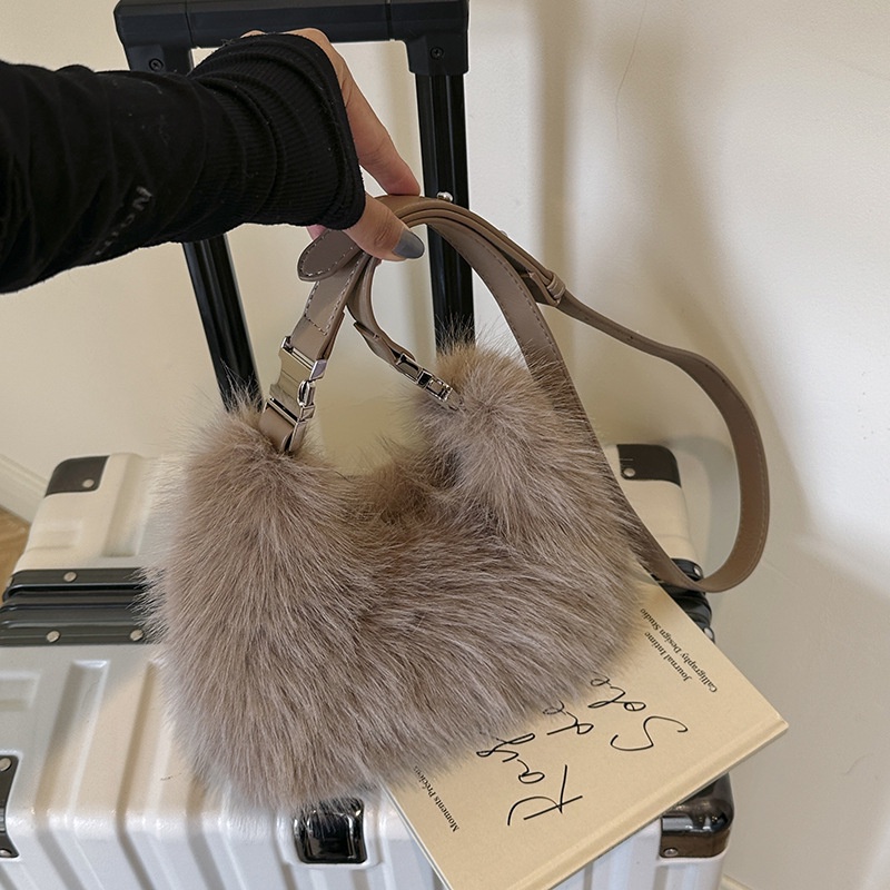 Túi Đeo Chéo Lông Xù mini Thời Trang Thu Đông Mới 2023 Dành Cho Nữ