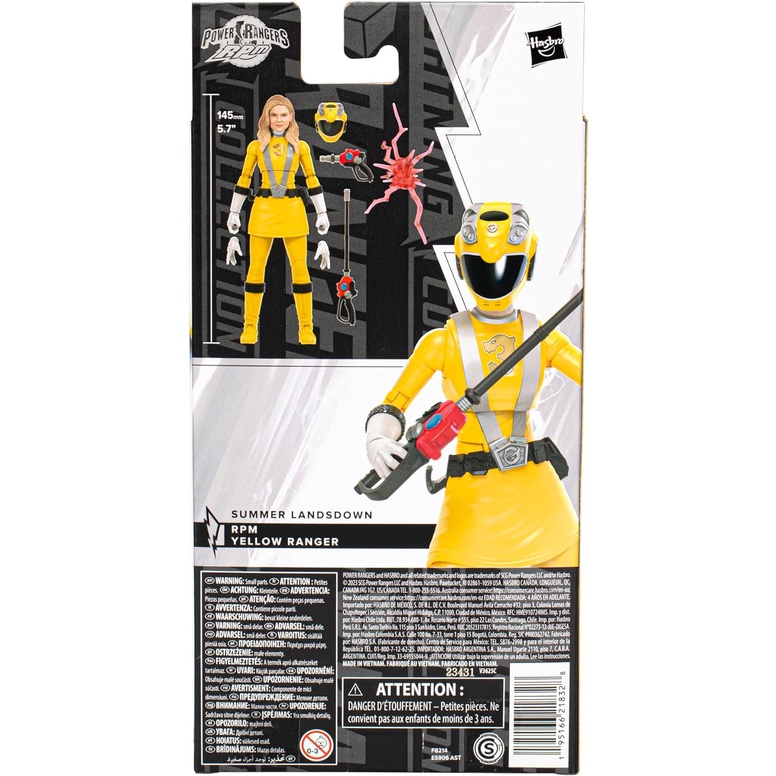 Mô hình nhân vật Hasbro⚡Power Rangers Lightning Collection⚡6- inches RPM Yellow Ranger - Full Team