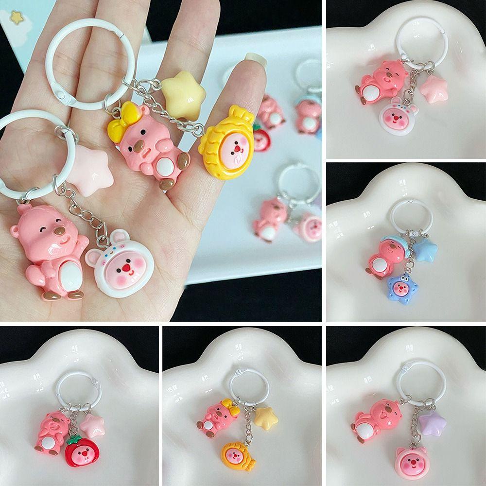 Eonway Móc Chìa Khóa resin Hình Búp Bê Hoạt Hình loopy Đa Năng