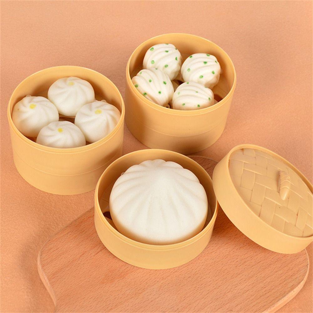 Mmluck Đồ Chơi Mô Phỏng Bánh Bao Hấp Thiết Kế Cảm Biến Giảm Căng Thẳng Thoải Mái Làm Quà Sinh Nhật Cho Trẻ Em