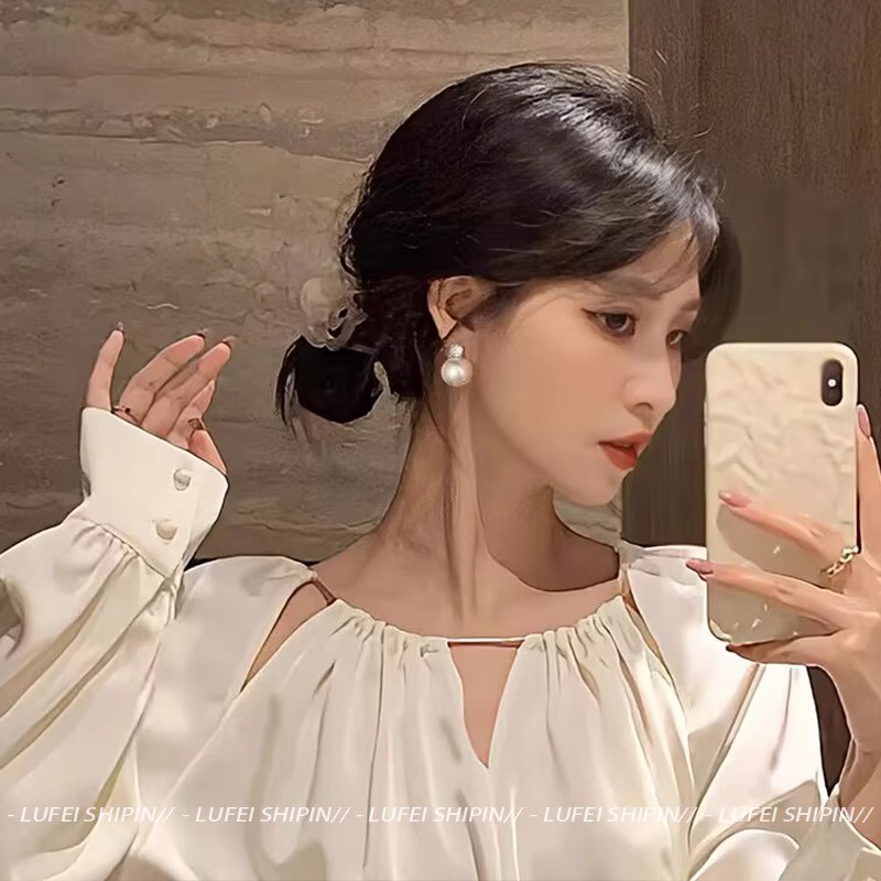 Taduo Khuyên Tai Đính Đá Và Ngọc Trai Nhân Tạo Phong Cách Mới 2023