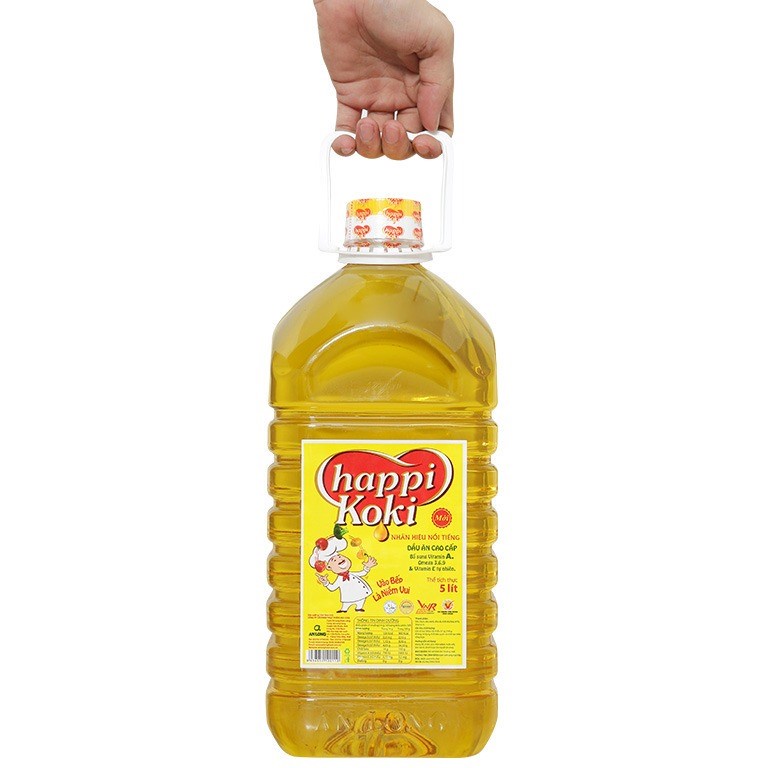 DẦU ĂN HAPPI KOKI 5 lít .DATE LUÔN MỚI