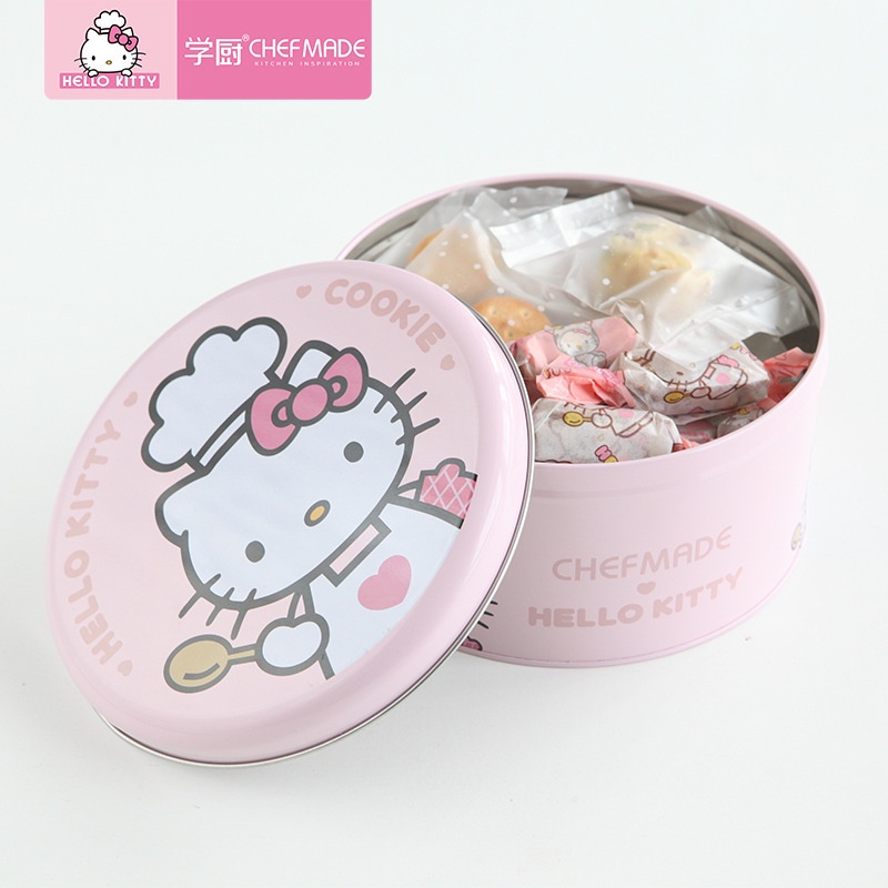 Hộp Thiếc Đựng Bánh Quy / Kẹo / Sữa / Bánh Quy Hình hello kitty kt7065