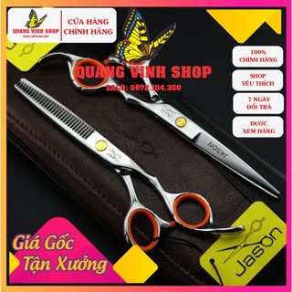 Bộ kéo cắt tóc jason ha  05 tay phải (mua cặp tặng bao da, chỉnh kéo, lược toni guy)