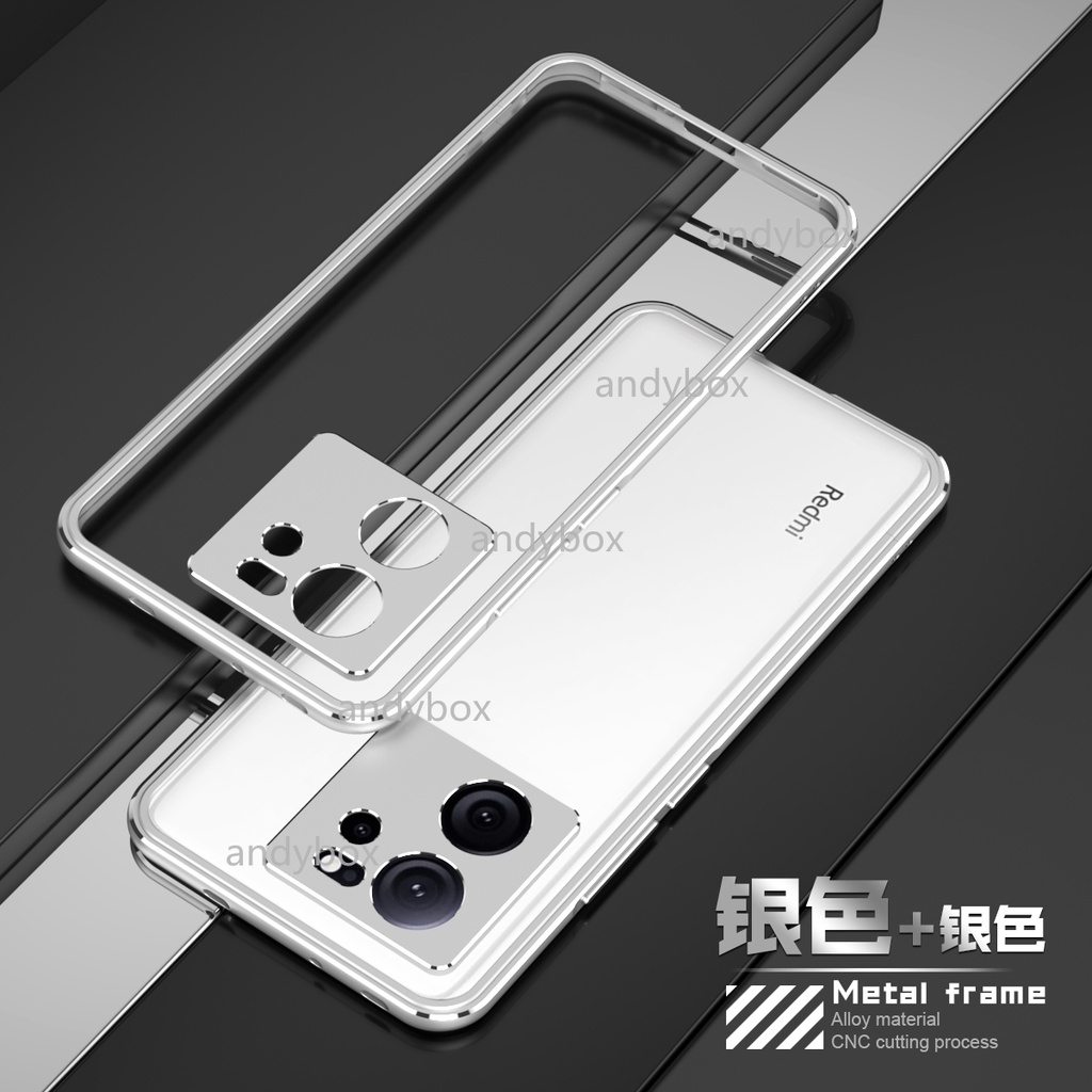 Ốp Điện Thoại Dạng Giáp Viền Kim Loại Cho xiaomi 12t 13t poco f3 f4 f5 pro redmi k40 k50 k60 ultra mi 13t pro