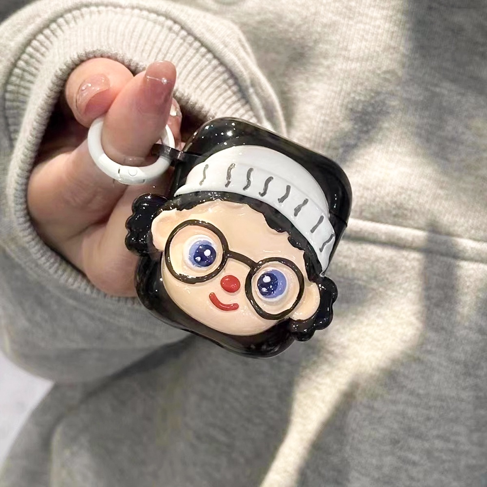 Vỏ Bảo Vệ Hộp Sạc Tai Nghe airpod 1 2 3 pro 2 Bằng Silicon Hình Cô Gái 3d Dễ Thương