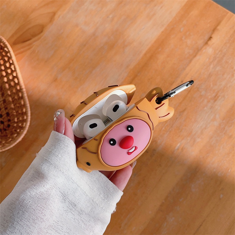Vỏ Bảo Vệ Hộp Sạc Tai Nghe airpods 1 2 3 pro pro2 airpods3 i12 i13 inpods 12 13 pro Hình taiyaki 3d Dễ Thương