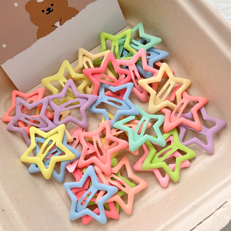 Set 50 Kẹp Tóc Ngôi Sao Nhiều Màu Dễ Thương Cho Bé Gái