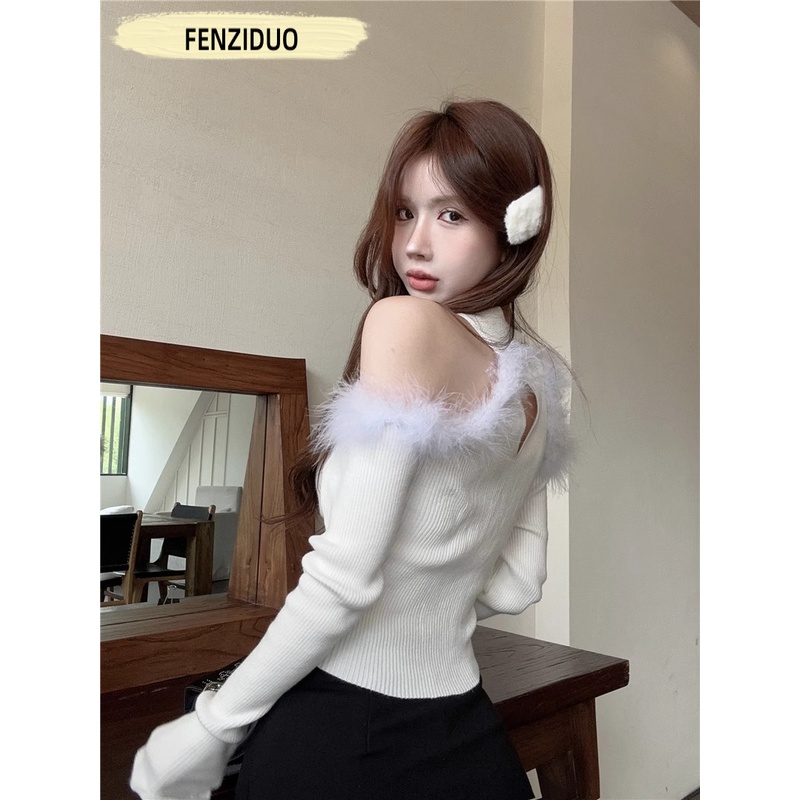 FENGZIDUO Áo Len áo khoác cardigan Fashion Dễ thương Fashion Cute WMY23A10U2 44Z231101