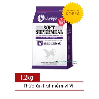 Hạt mềm cao cấp cho chó doyoga soft supermeal 1.2kg - nhiều vị