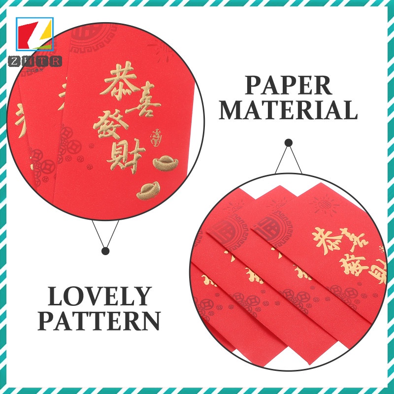 Set 6 Bao Lì Xì Năm Mới Phong Cách Trung Hoa