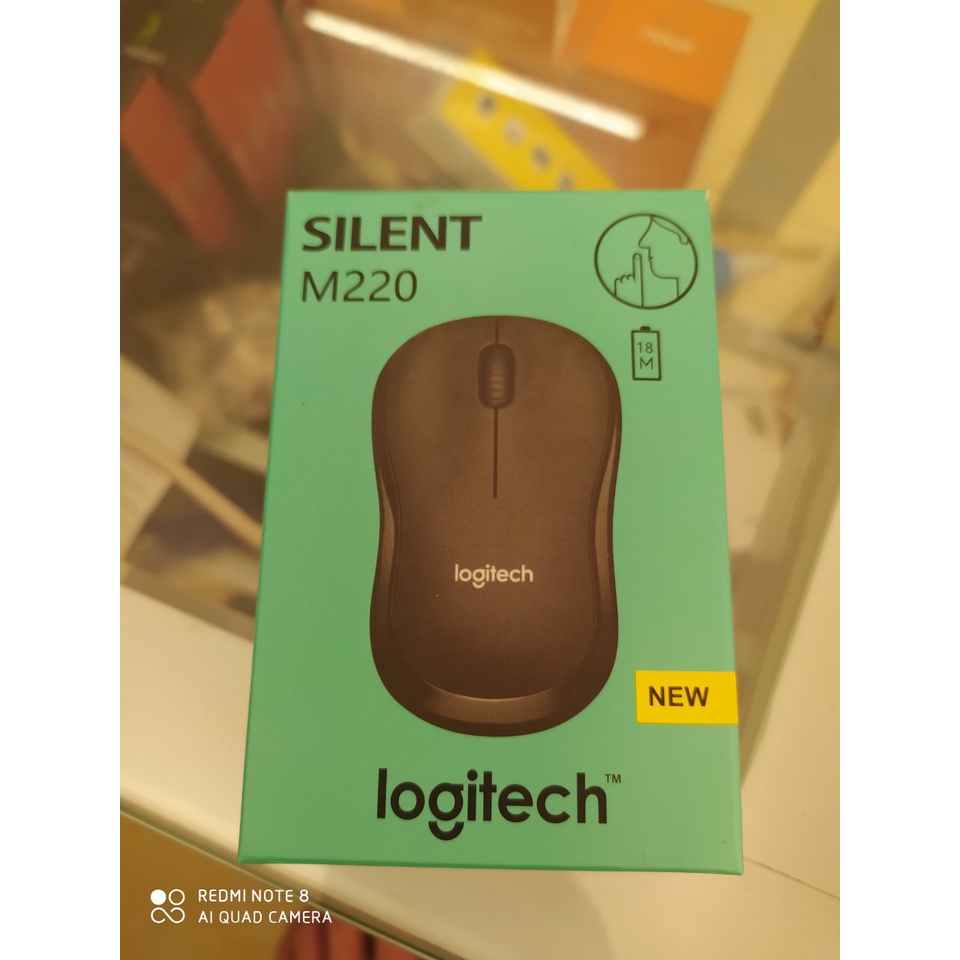 Chuột máy tính, Chuột không dây LOGITECH M220 Silent giảm tiếng ồn. Hàng tặng kèm pin AA