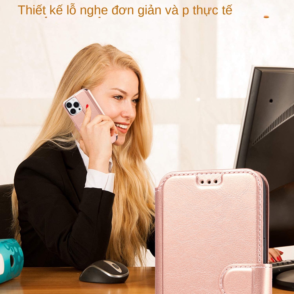 Ốp Điện Thoại Da FLYCASE Gập Nam Châm Kèm Ví Cho ốp lưng iphone 15/15 Pro/15 Pro Max/15 Plus